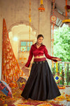 Silk Lehenga style Skirt and top