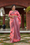 Buy Dark pink Banarasi Sari