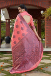 Exclusive Dark pink Banarasi Sari