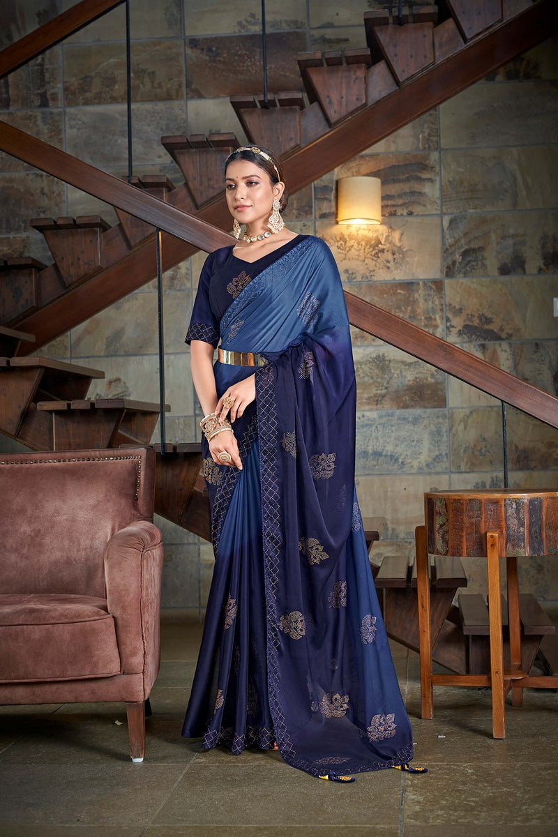 Gorgeous silk Blue saree 