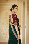 Buy green festival and wedding saree collection