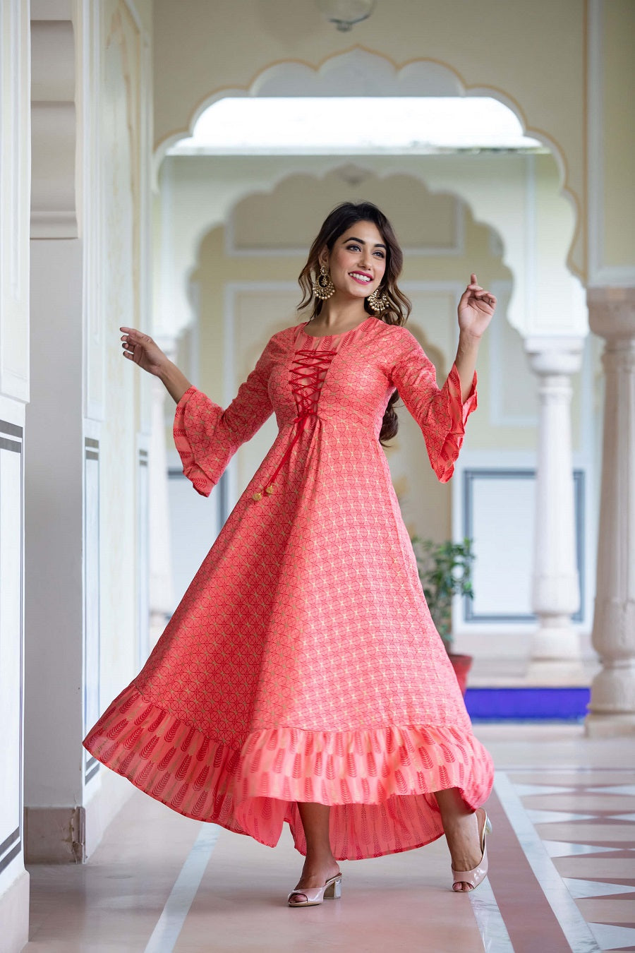 Pink Anarkali Dress