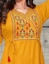 Sunny Radiance: Yellow Long Ghaghri Dress