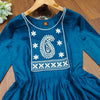 Blue Tunic Top with Embroidery on Yoke with Palazzo