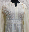 Off-White Chikankari Chanderi Silk Kurta/Gown