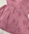Rose Brown Hand Embroidered Chikankari Summer Short Dress/Top
