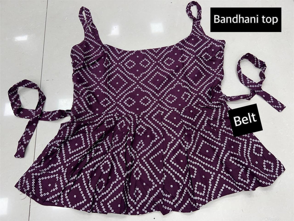 Bandhani Print Top