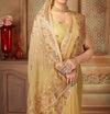 Elegance Redefined: Chiffon Saree with Multi Thread Embroidery and Swarovski Diamonds